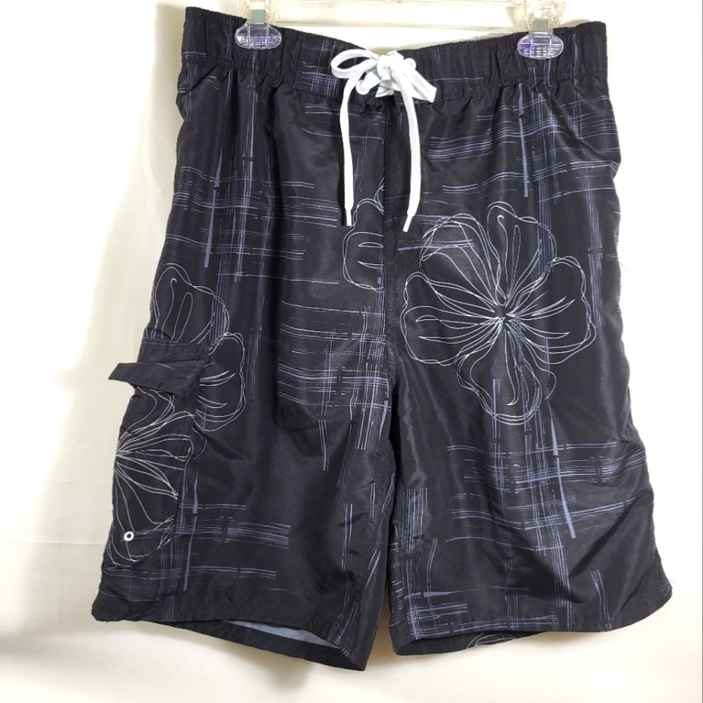 Starting Point black and gray swim trunks men's L   #1073